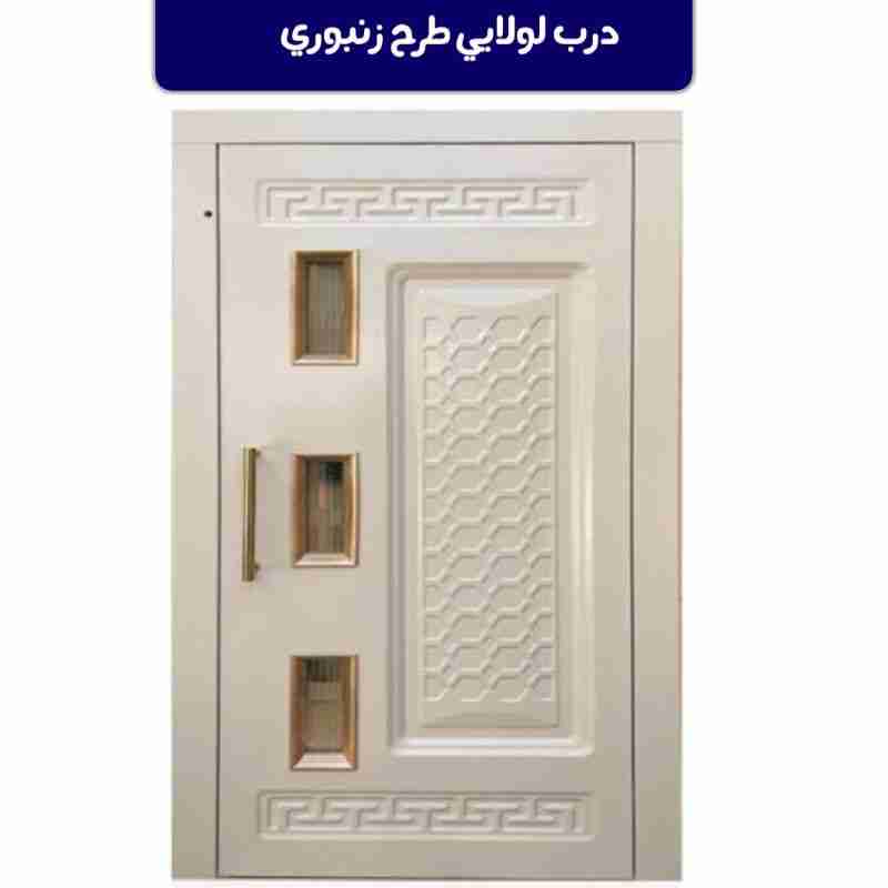درب لولایی آسانسور طرح زنبوری