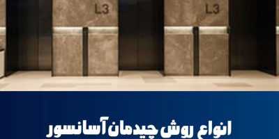قوانین و طراحی چیدمان آسانسور ها 2تا8 تایی و جایگذاری آنها
